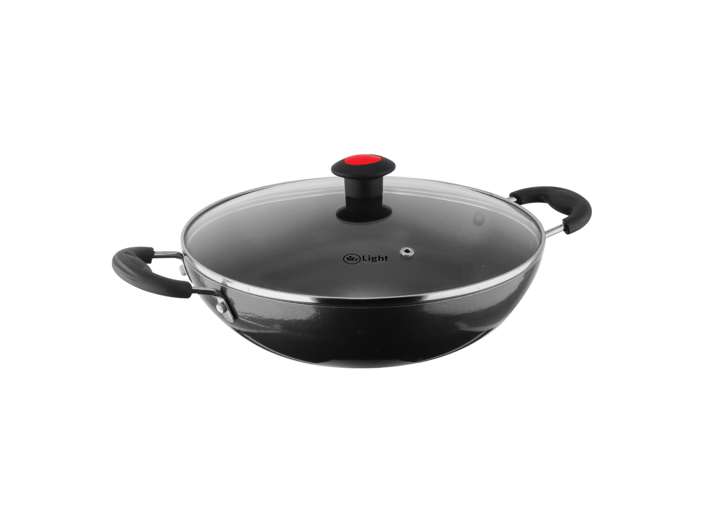 KADAI-24cm Mr.Light Effortless Cooking with 3mm Kadai 24cm & Glass Lid IB - Image 1