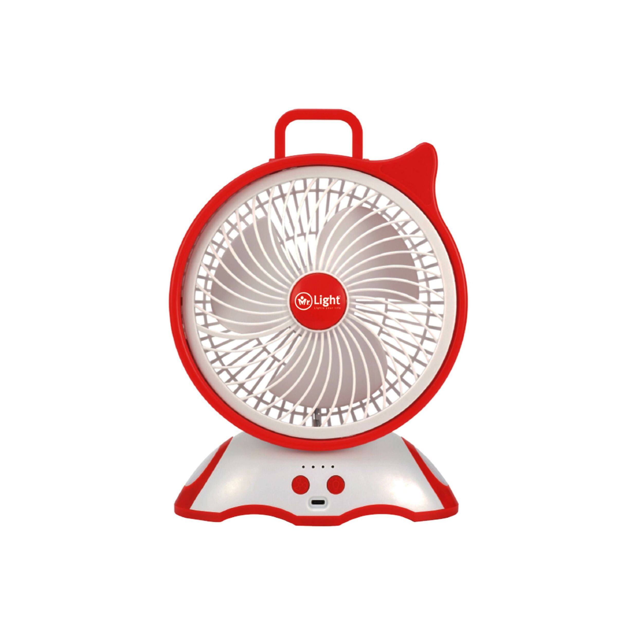 MR.3435-01-scaled MR.3435 - 7 Inch Rechargeable Table Fan | Dual Power AC/DC, Emergency LED Light, Type-C Charging - Image 1