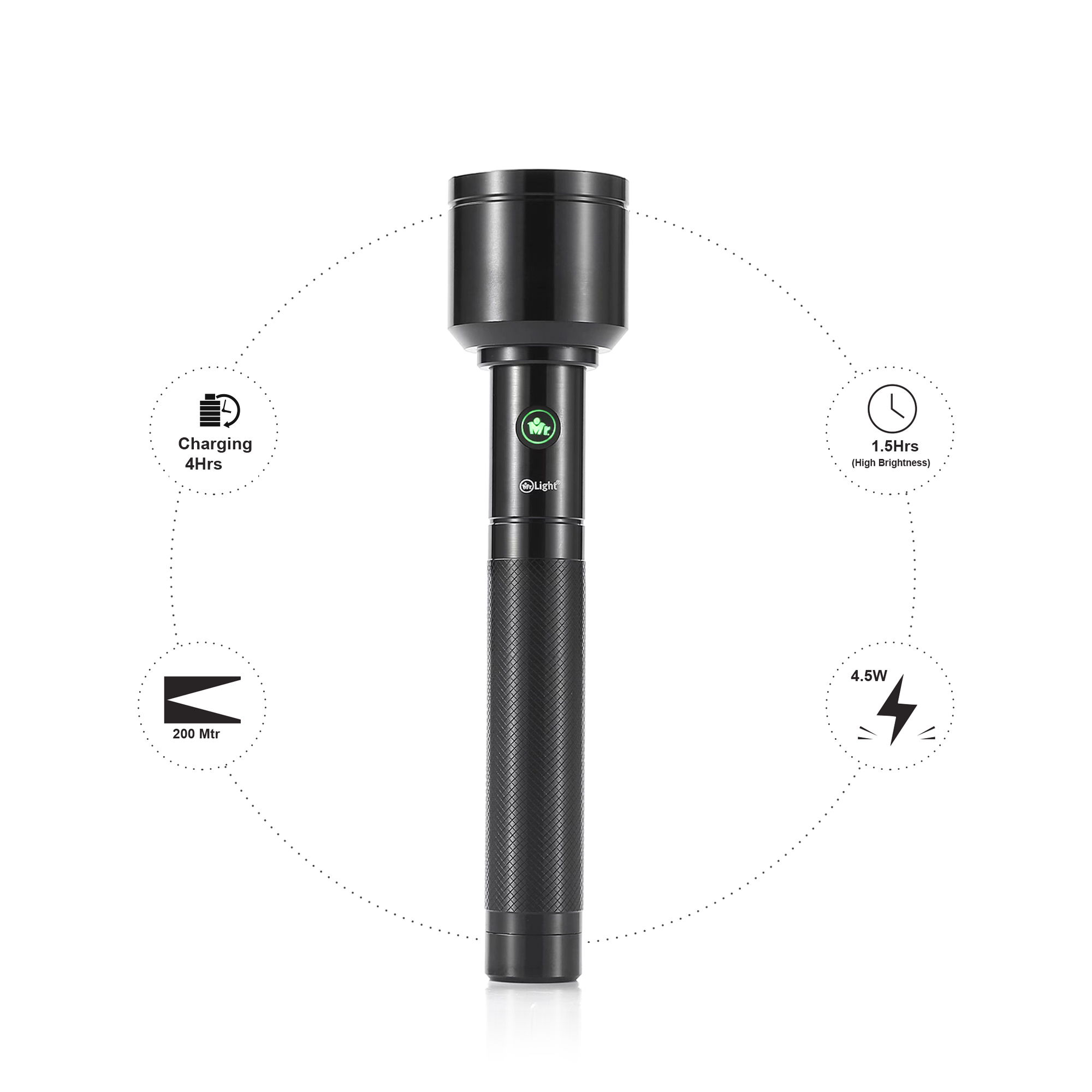 Design-v-5 Mr.Light 4.5W CREE LED Flashlight- MRGD3002 - Image 1